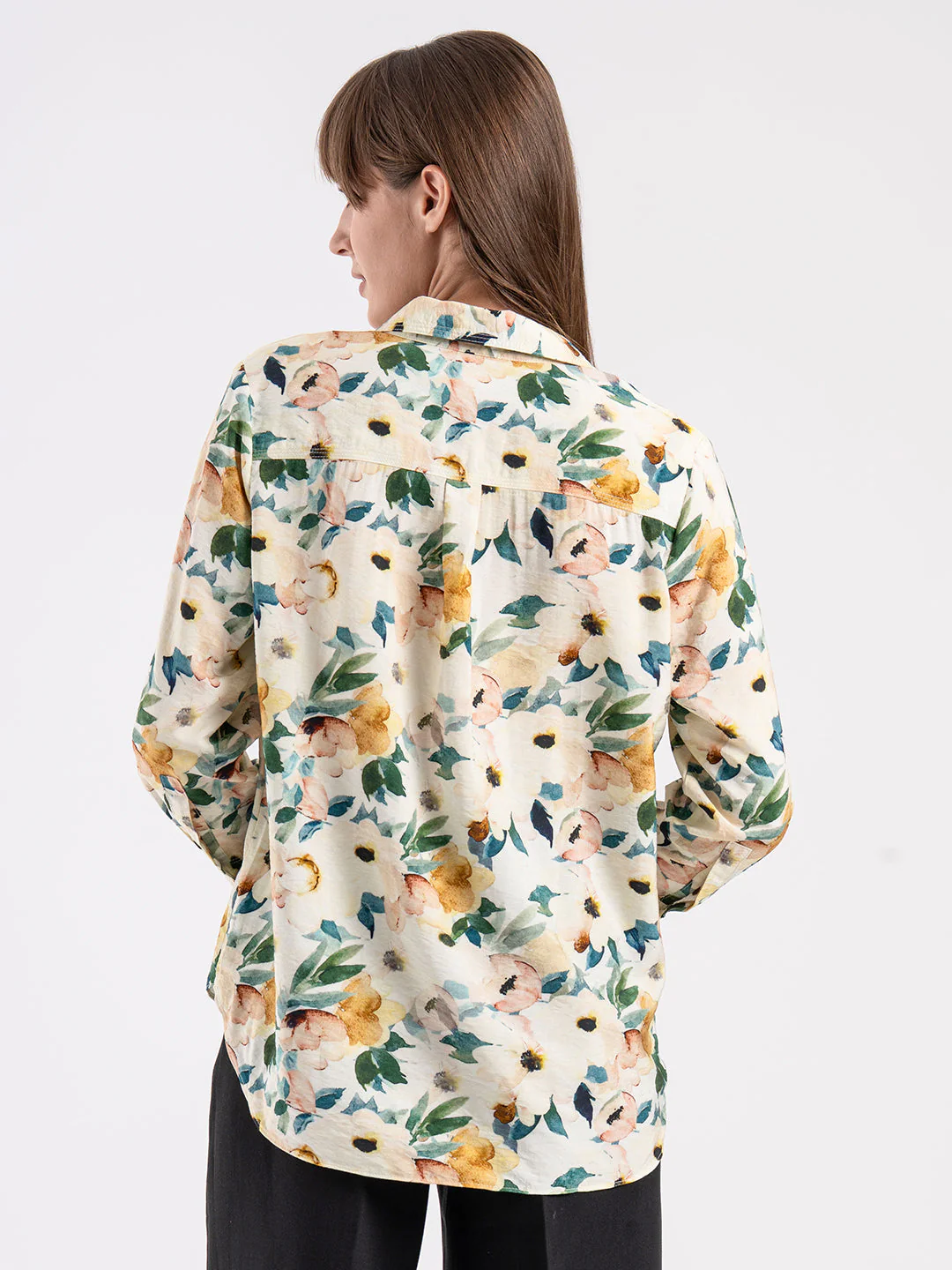 Women's Floral Print Full Sleeve Shirt - Image 3