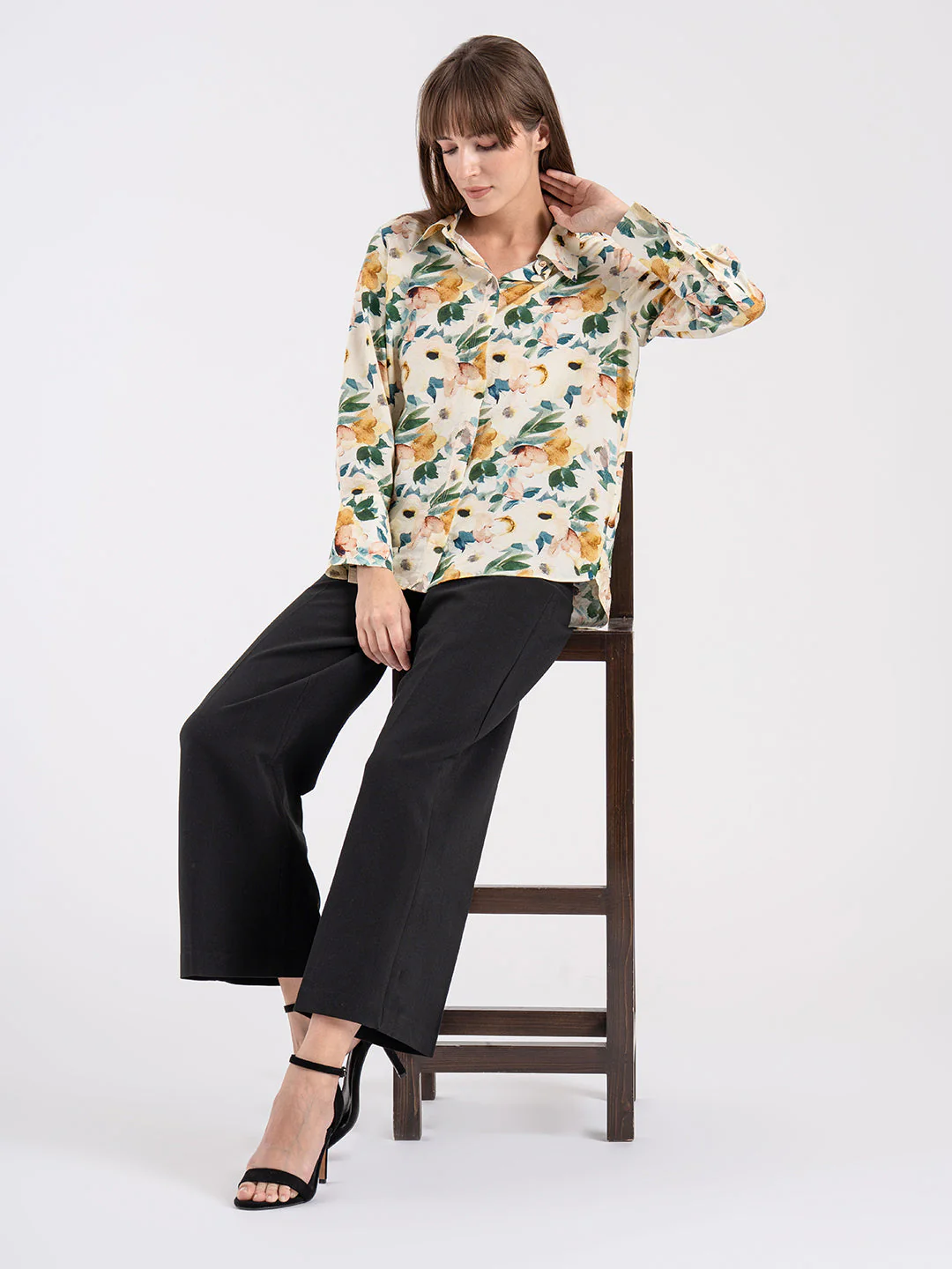 Women's Floral Print Full Sleeve Shirt - Image 5