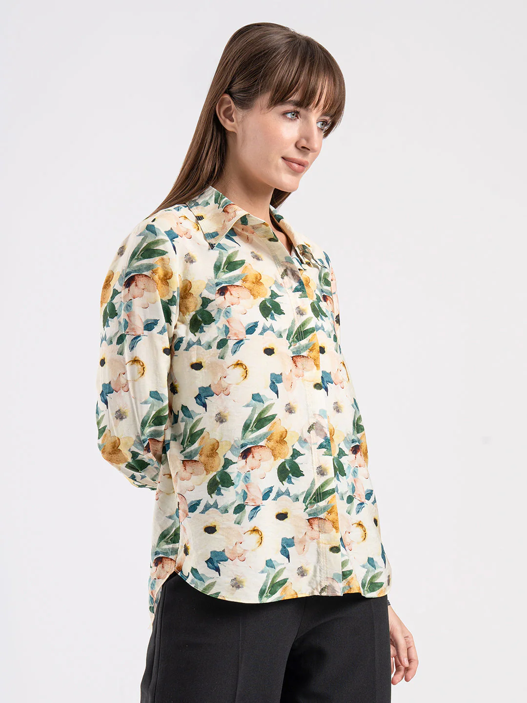 Women's Floral Print Full Sleeve Shirt - Image 6