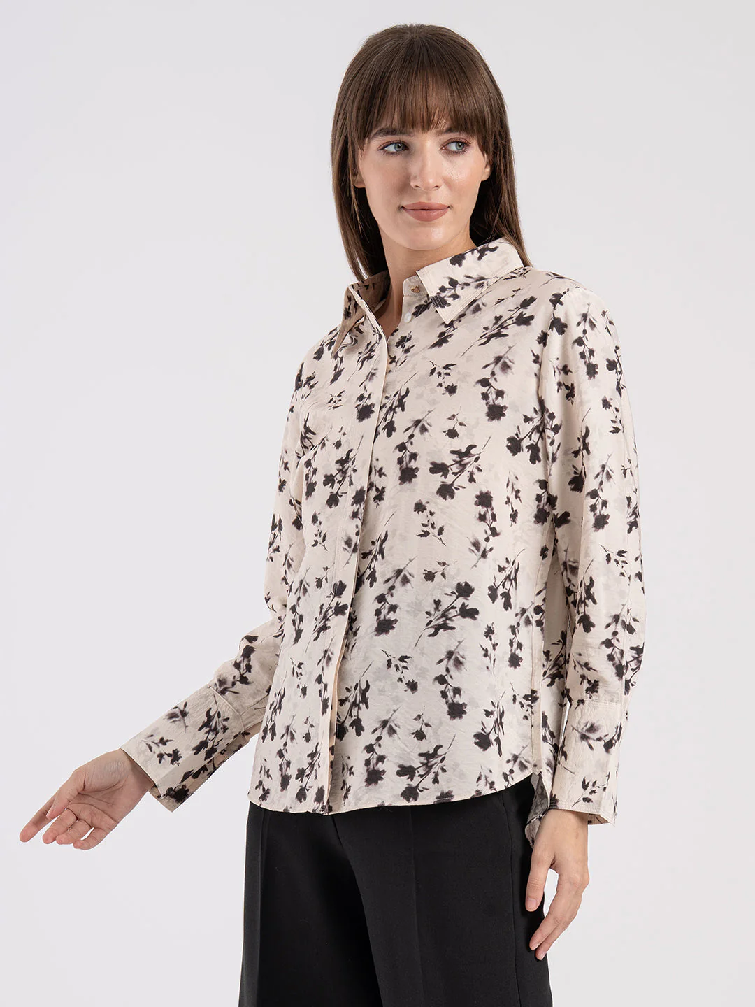 Women's Floral Print Full Sleeve Shirt - Image 2