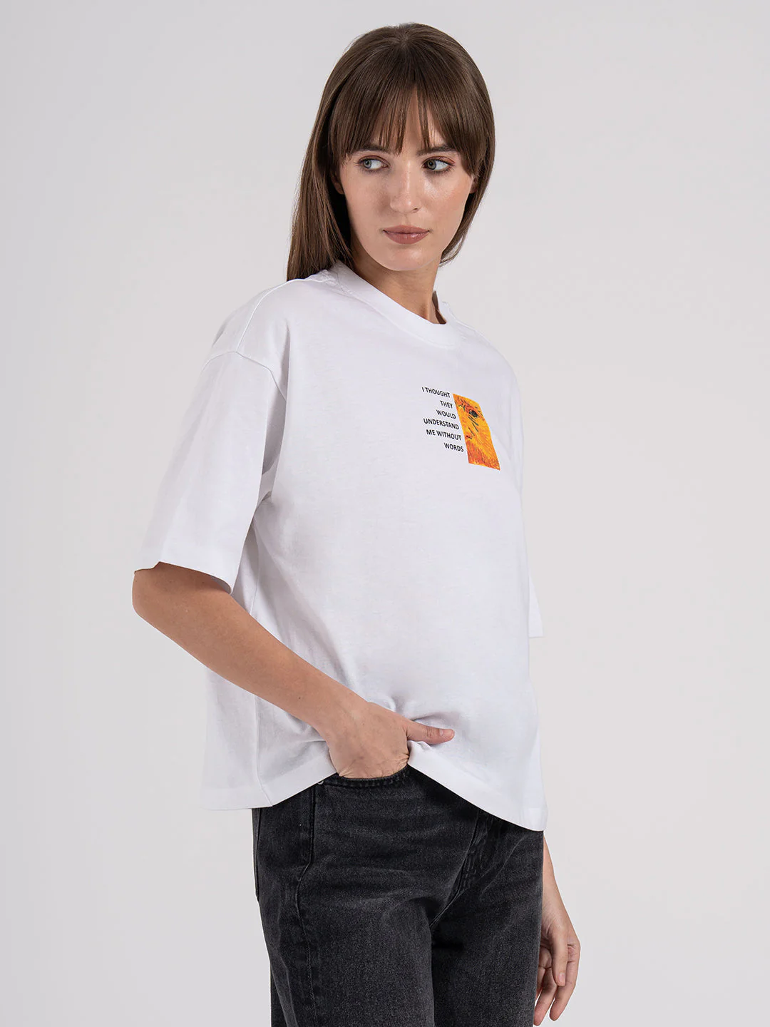 Women's Graphic Round Neck T-Shirt - Image 2