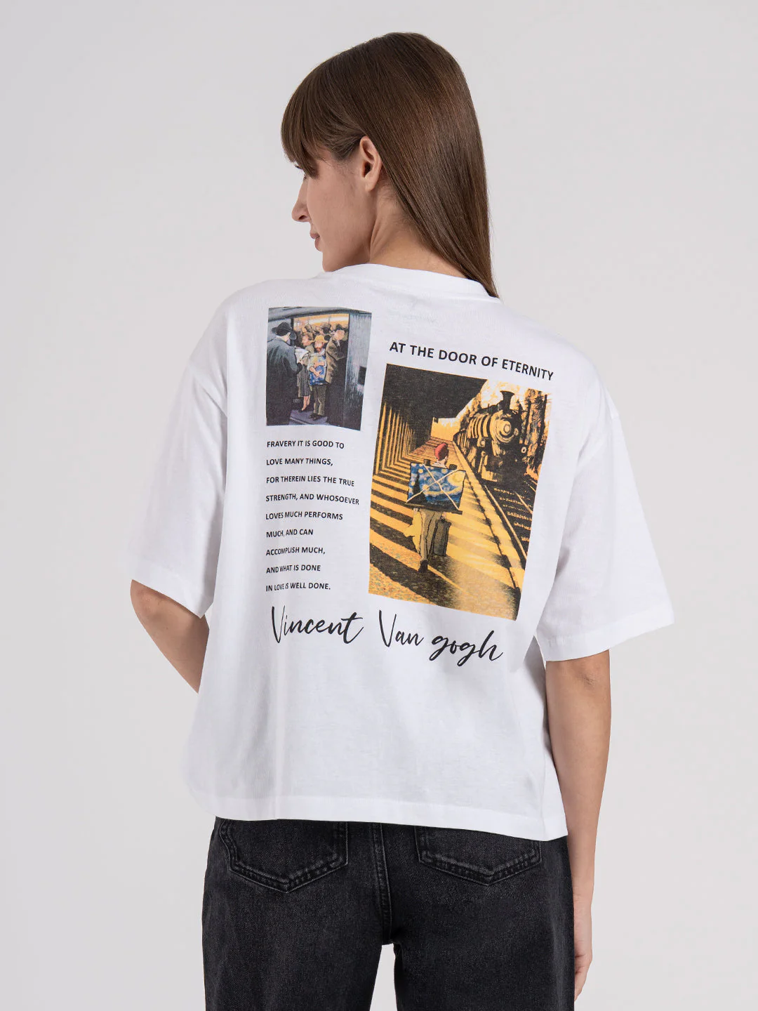 Women's Graphic Round Neck T-Shirt - Image 3