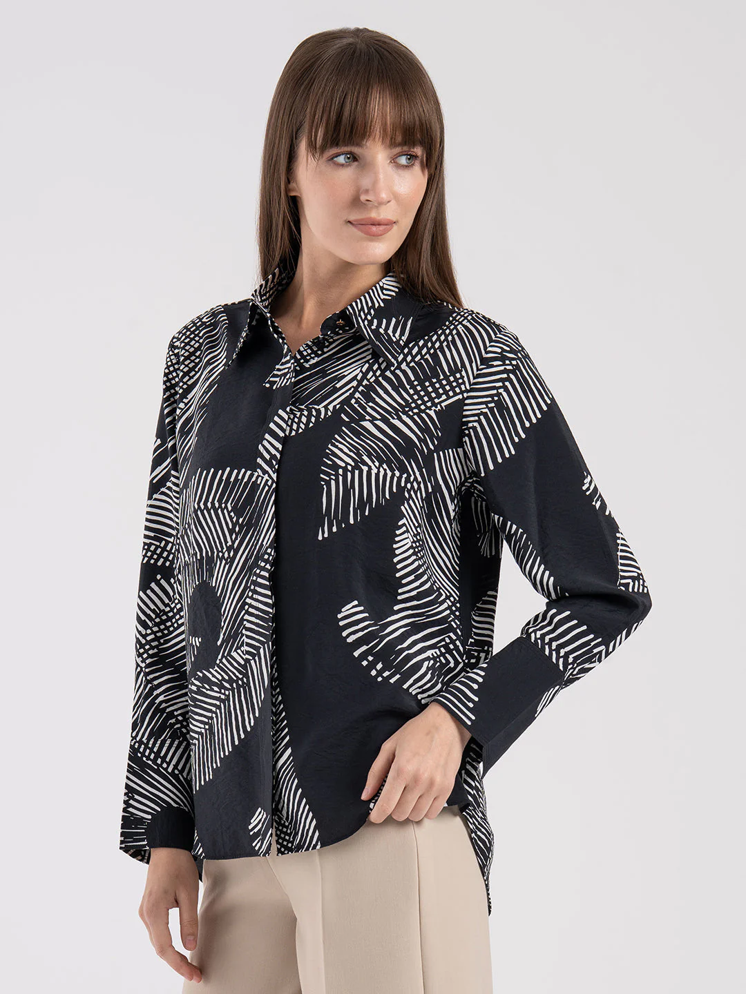 Women's Printed Full Sleeve Shirt - Image 2