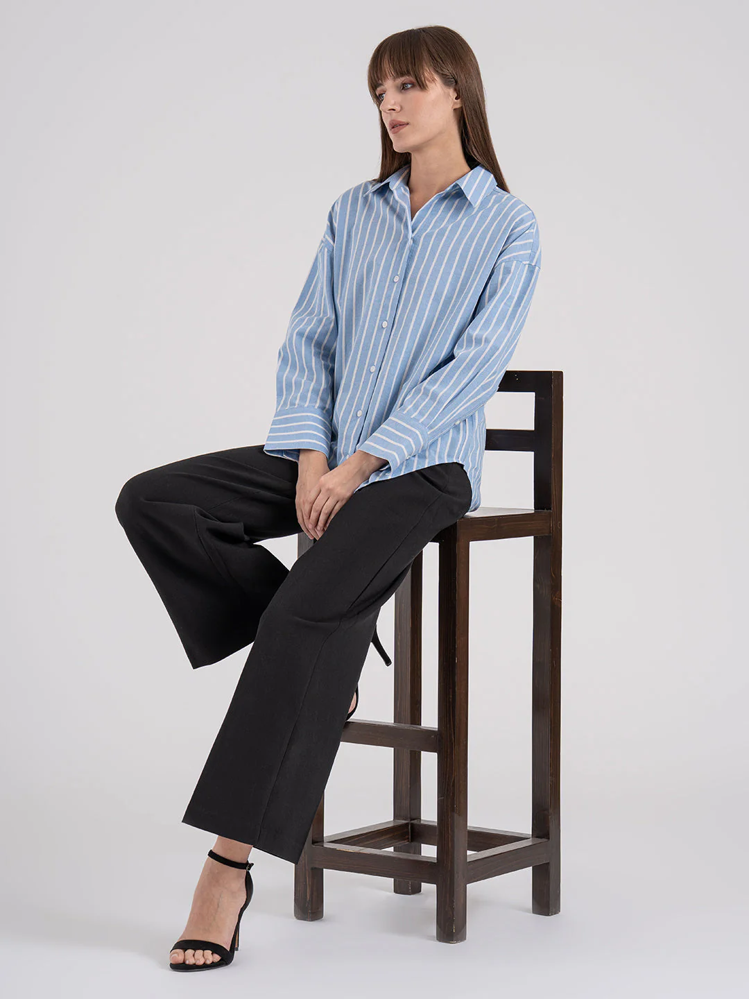 Women's Striped Full Sleeve Shirt - Image 5
