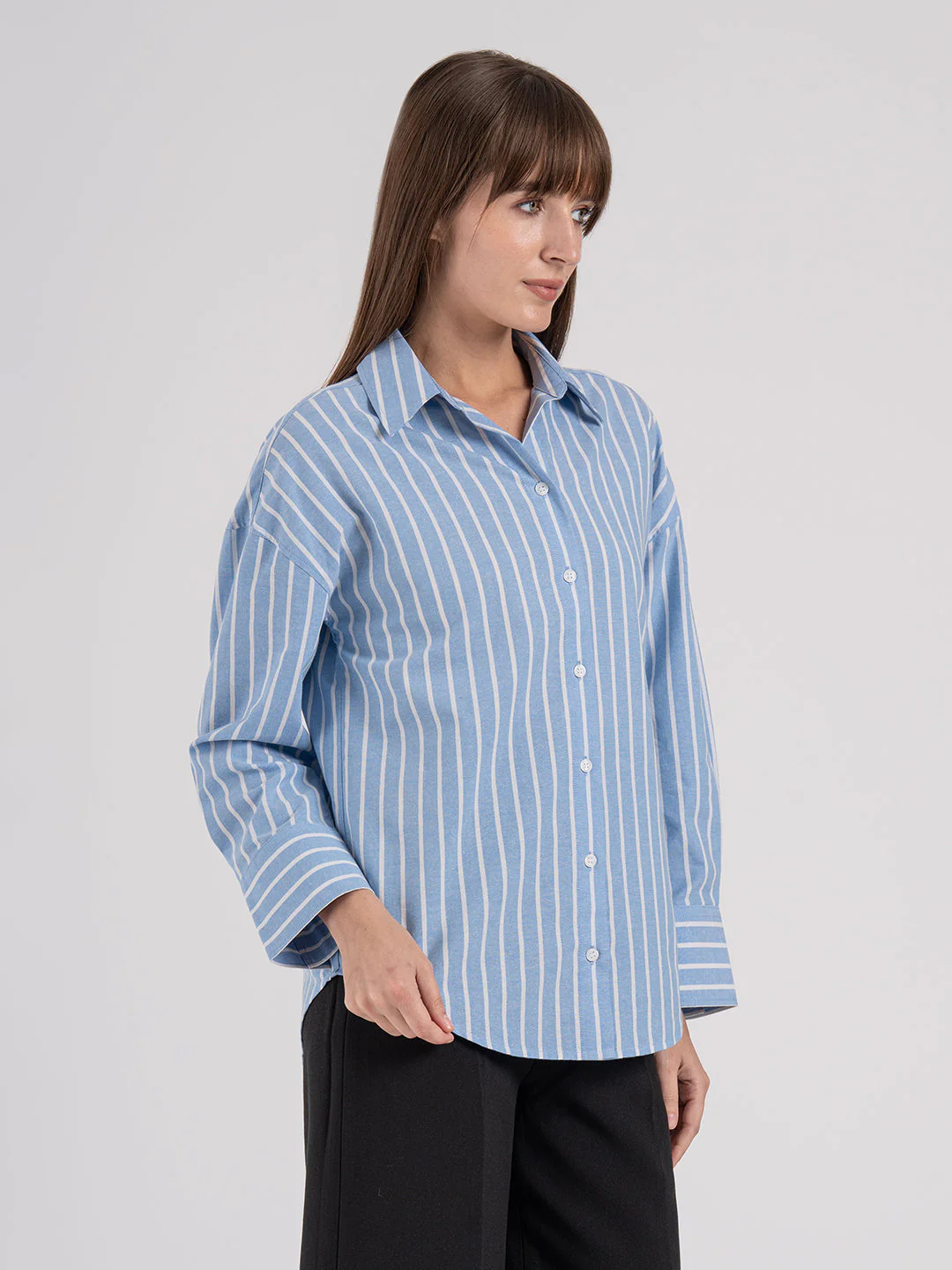 Women's Striped Full Sleeve Shirt - Image 6
