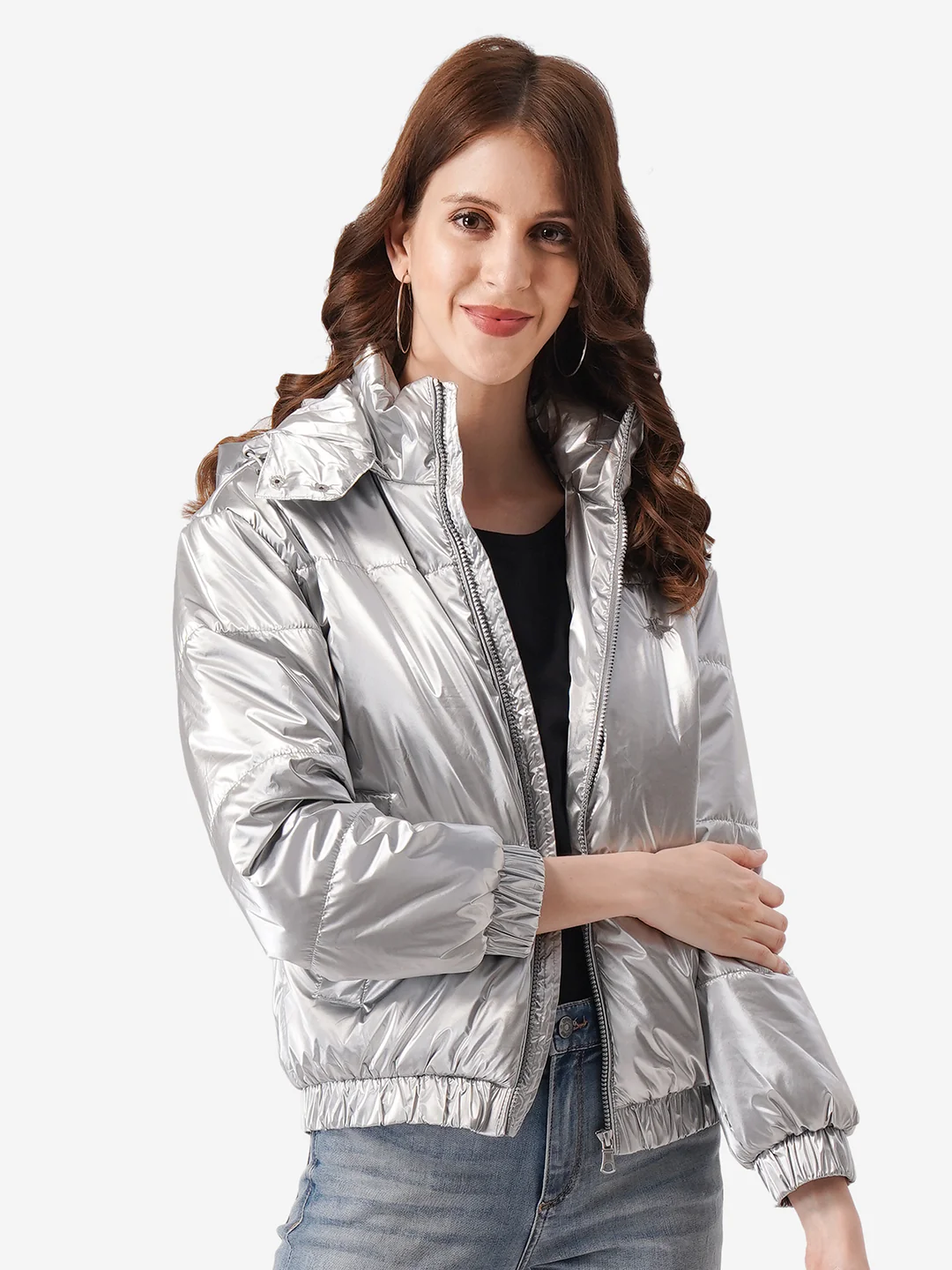Women Silver Jacket - Image 2