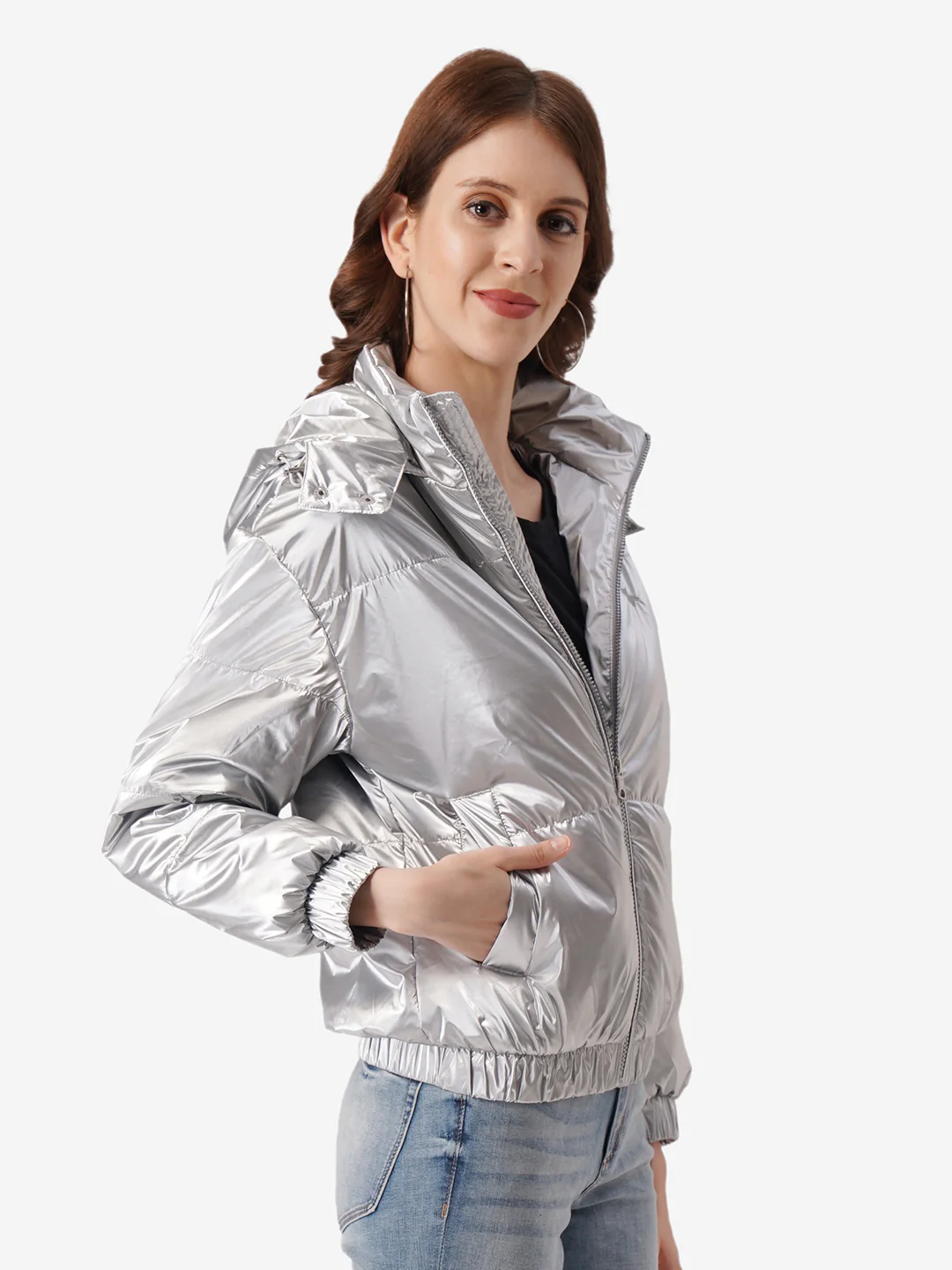 Women Silver Jacket - Image 3