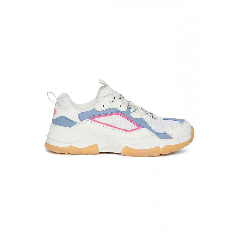 Women White & Blue Sneakers - Image 2