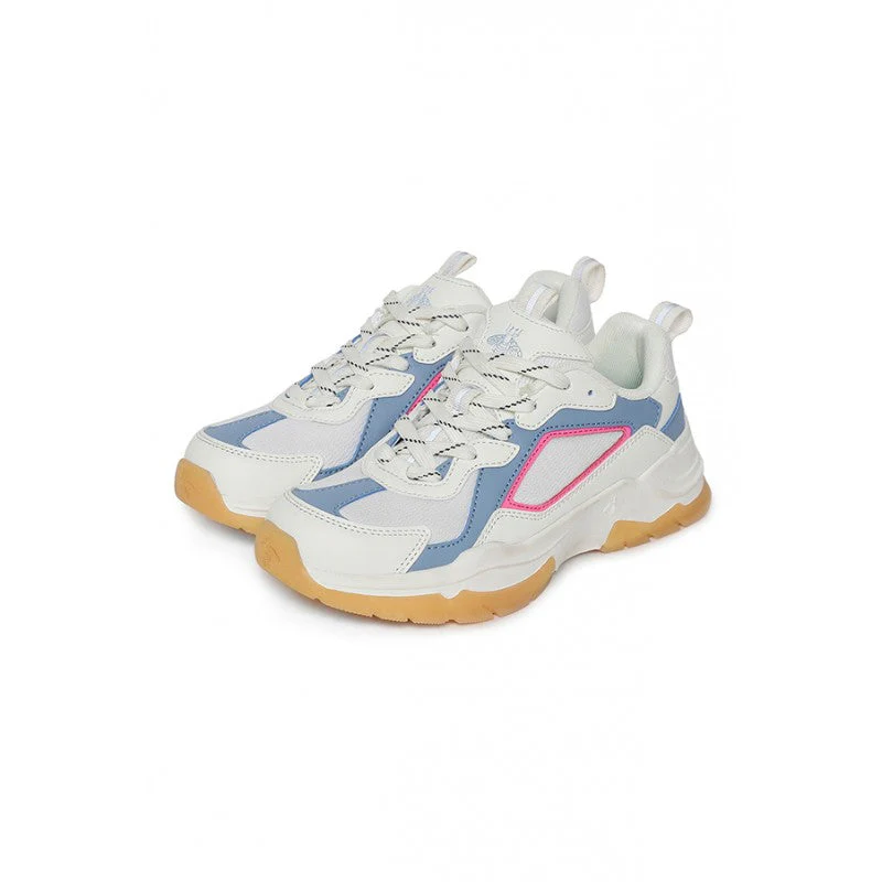 Women White & Blue Sneakers - Image 3