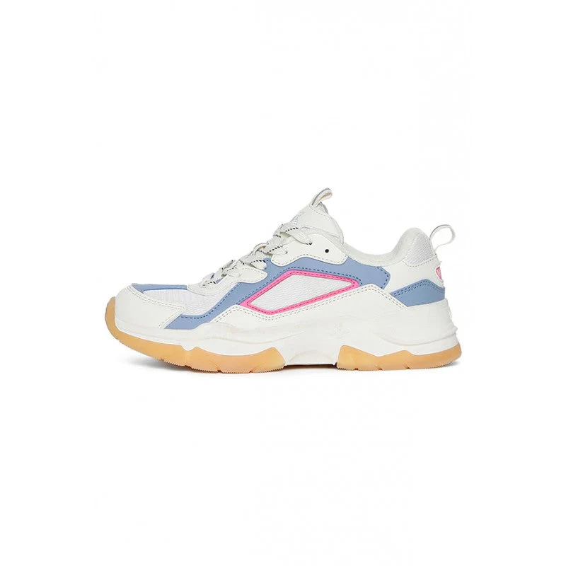 Women White & Blue Sneakers - Image 4