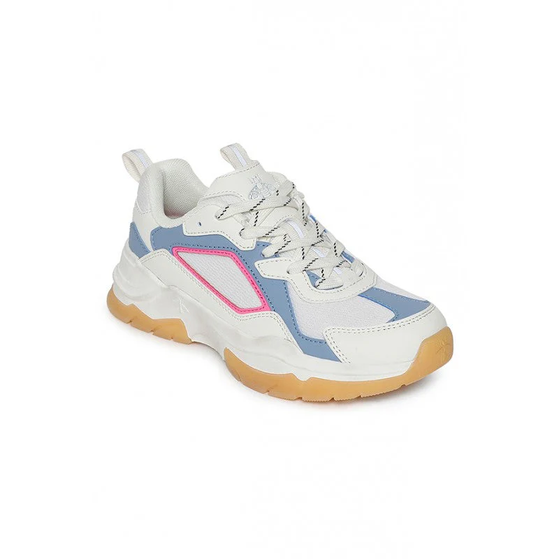 Women White & Blue Sneakers - Image 5