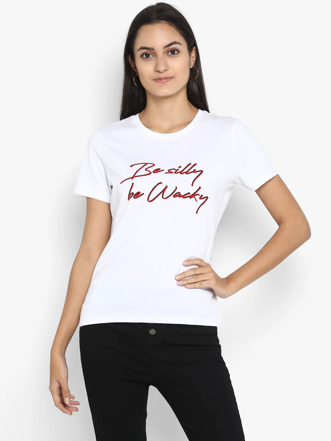 Women White T Shirt - Image 2
