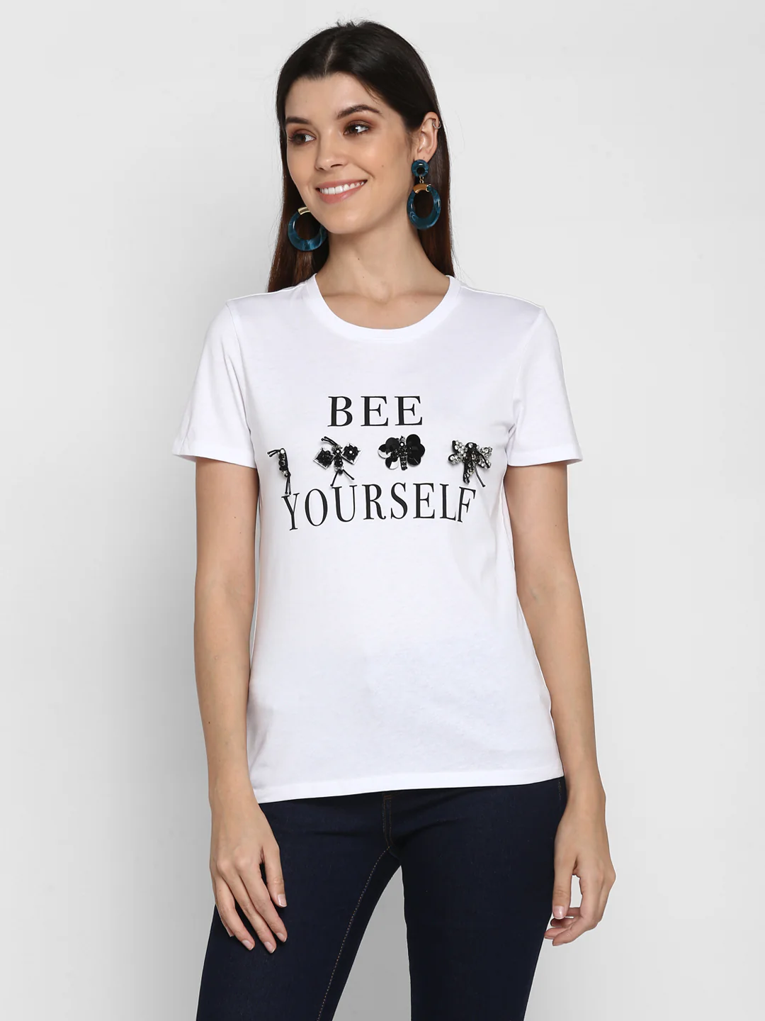 Women White T Shirt - Image 2