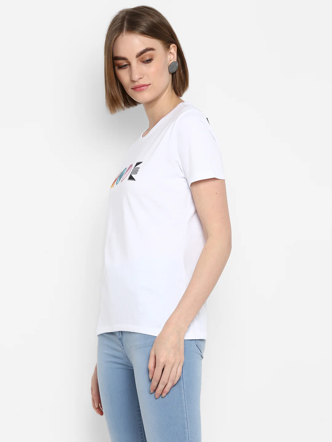 Women White T Shirt - Image 5