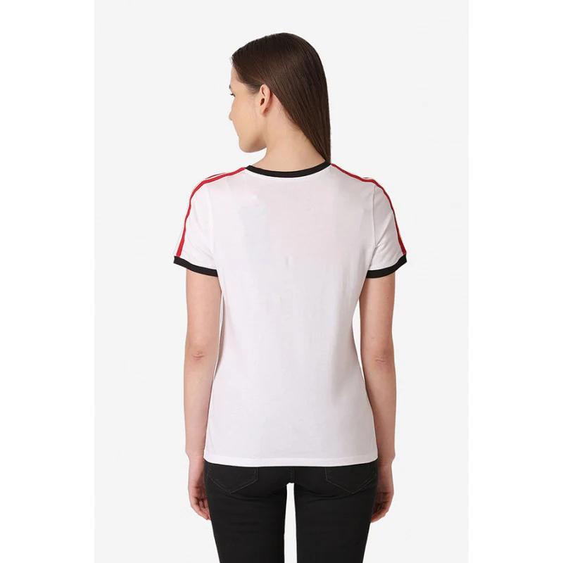 Women's White Round Neck T-Shirt - Image 5