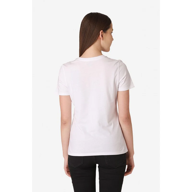 Women's White Round Neck T-Shirt - Image 5