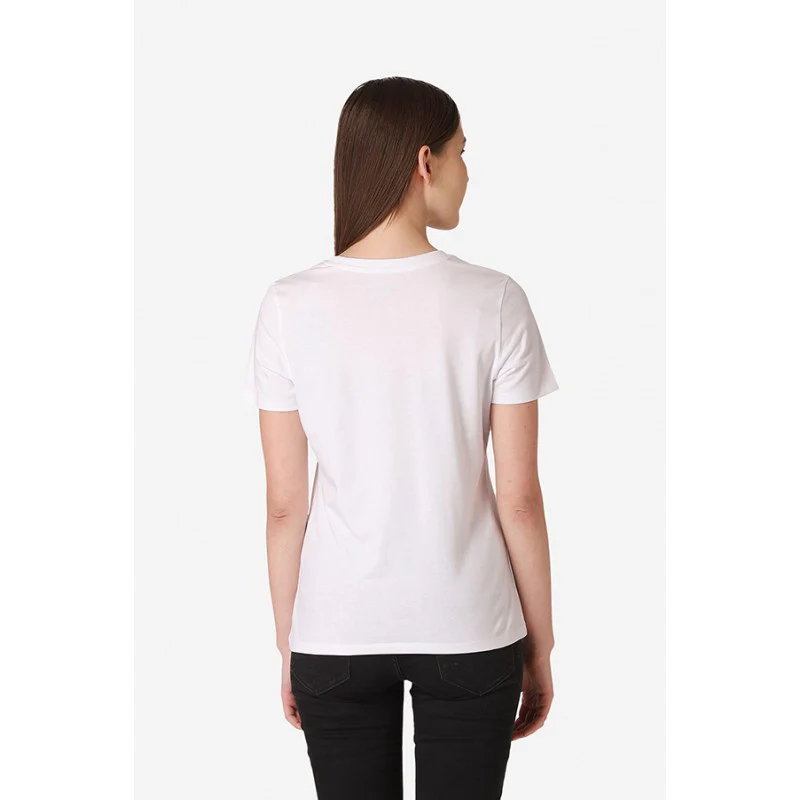 Women's White Round Neck T-Shirt - Image 5