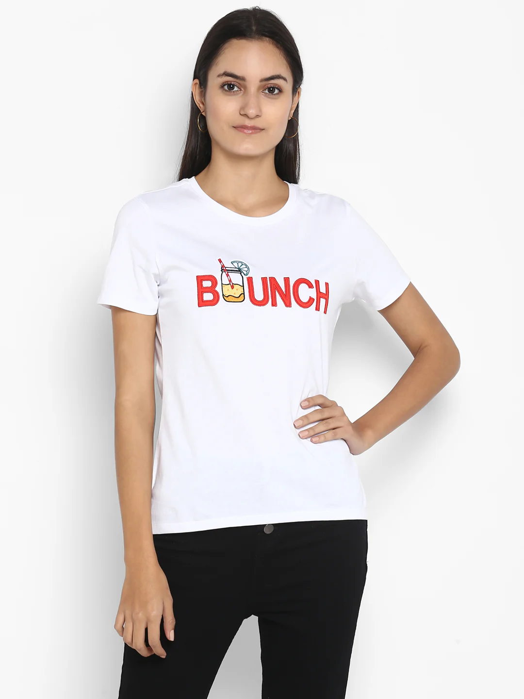 Women White T Shirt - Image 2
