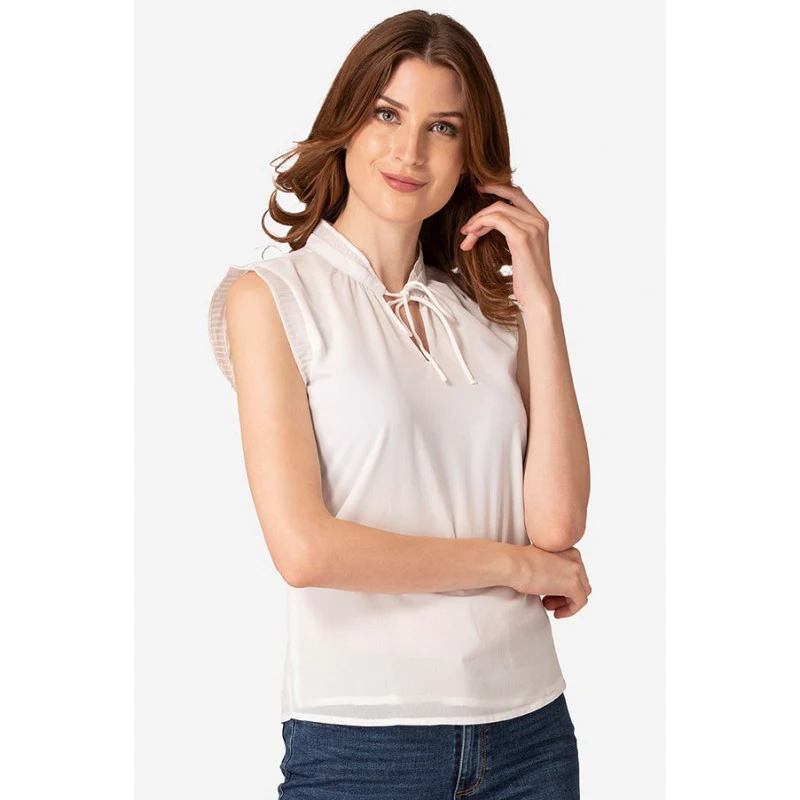 Women White Top Blouse - Image 3