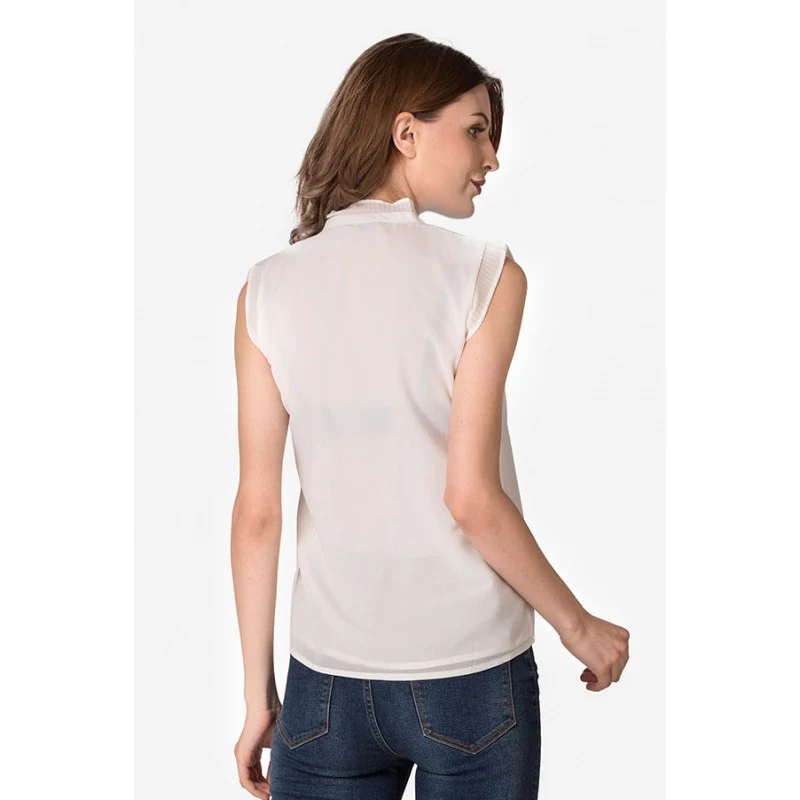 Women White Top Blouse - Image 4
