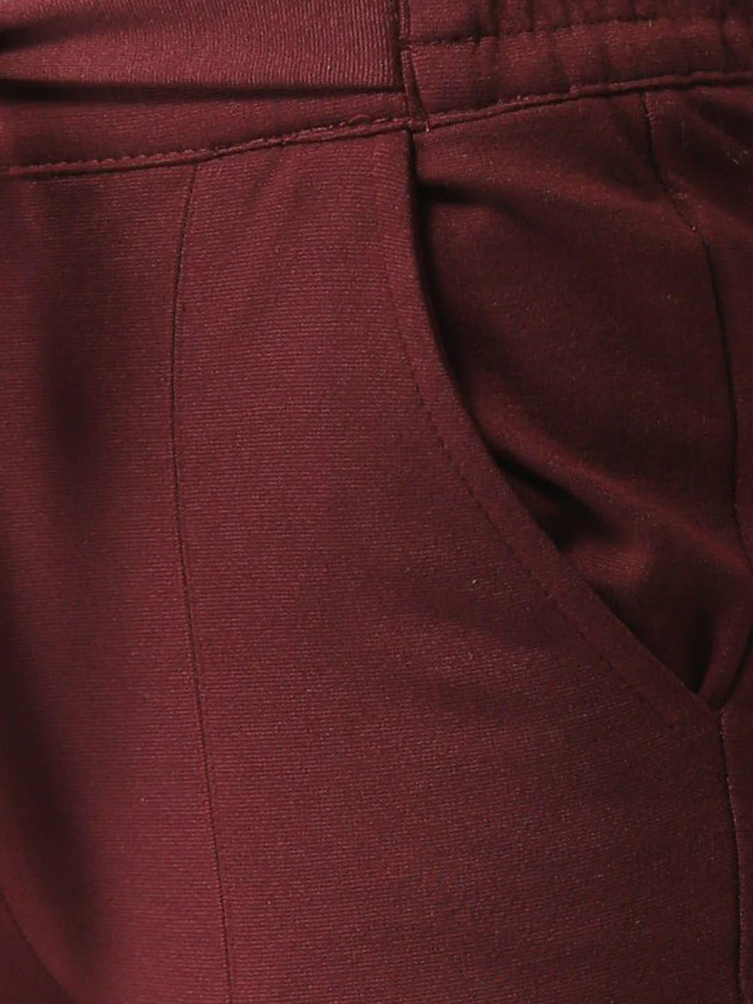 Women Wine Solid Rayon Nylon Stretched Jegging - Image 6