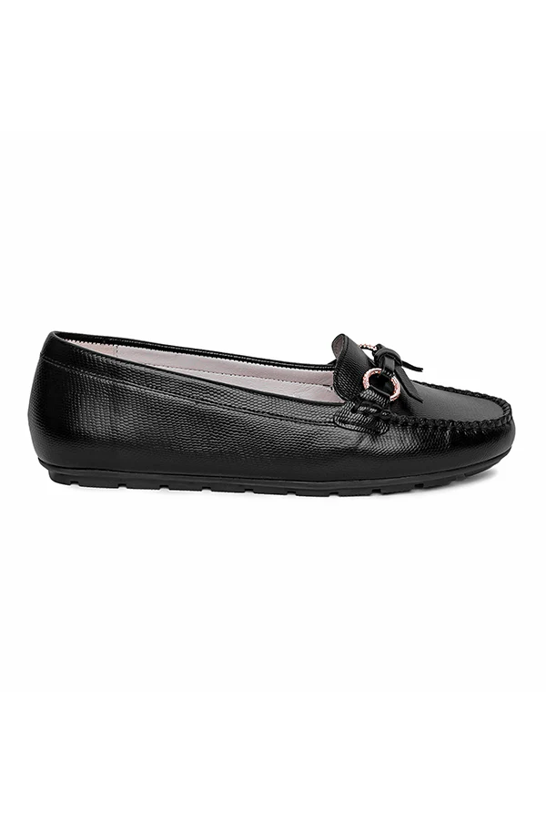 Women's Black Loafers - Image 2