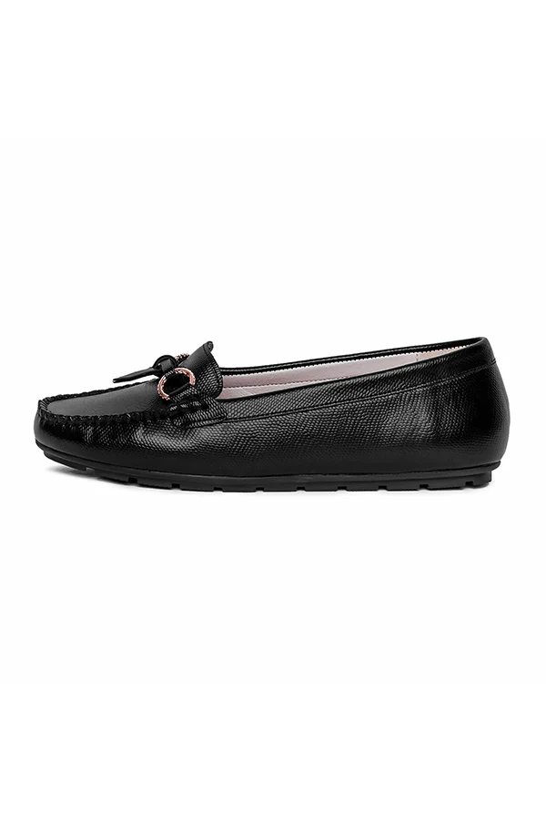Women's Black Loafers - Image 3