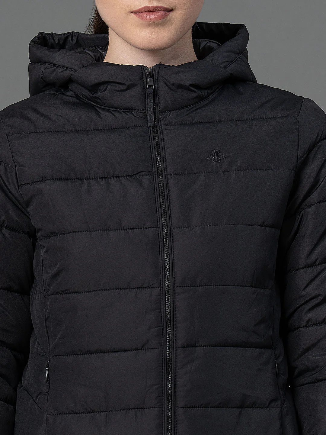 Women's Black Padded Jacket - Image 4