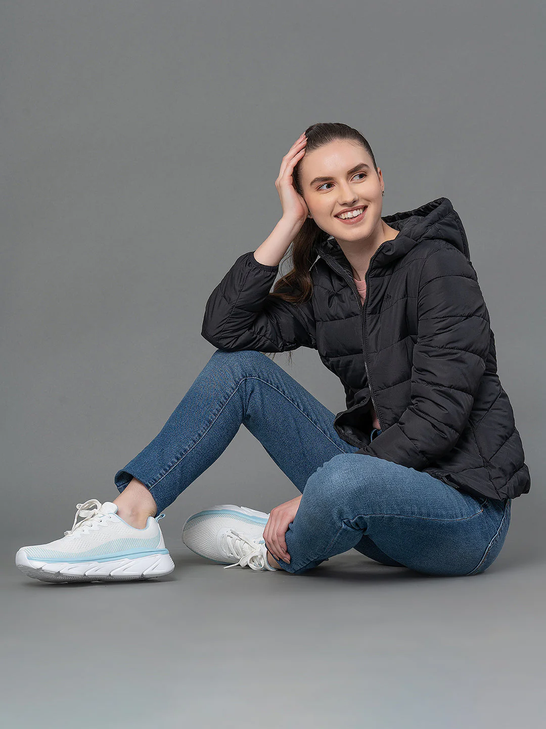 Women's Black Padded Jacket - Image 5