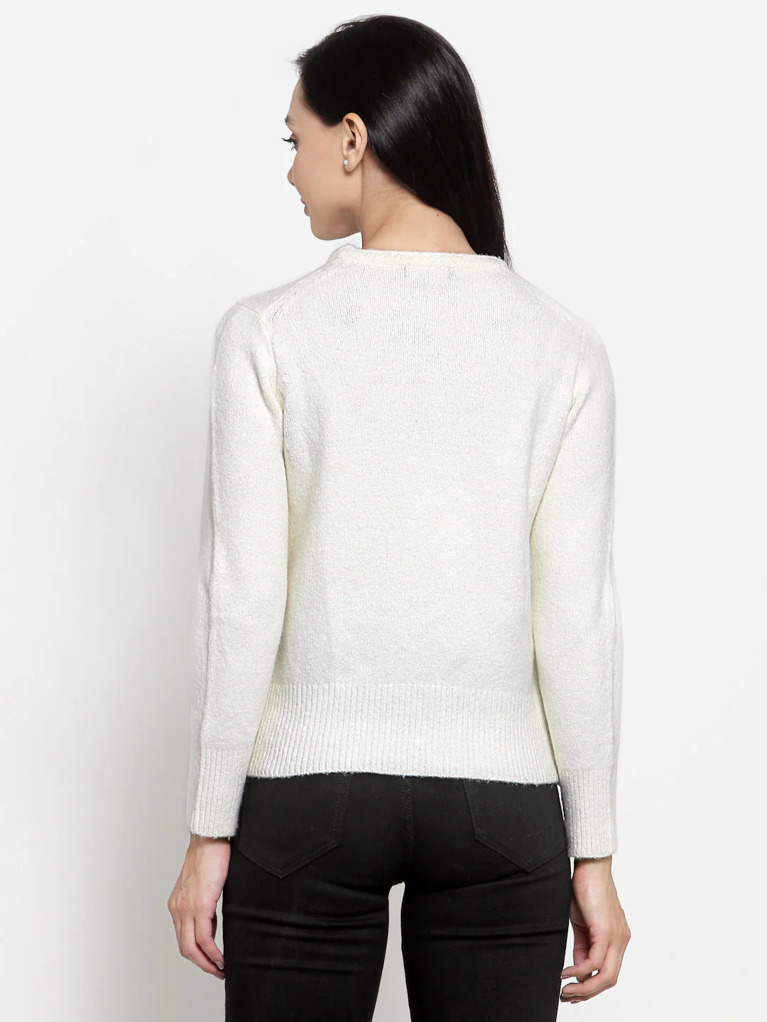 Women's Off White Sweater - Image 2