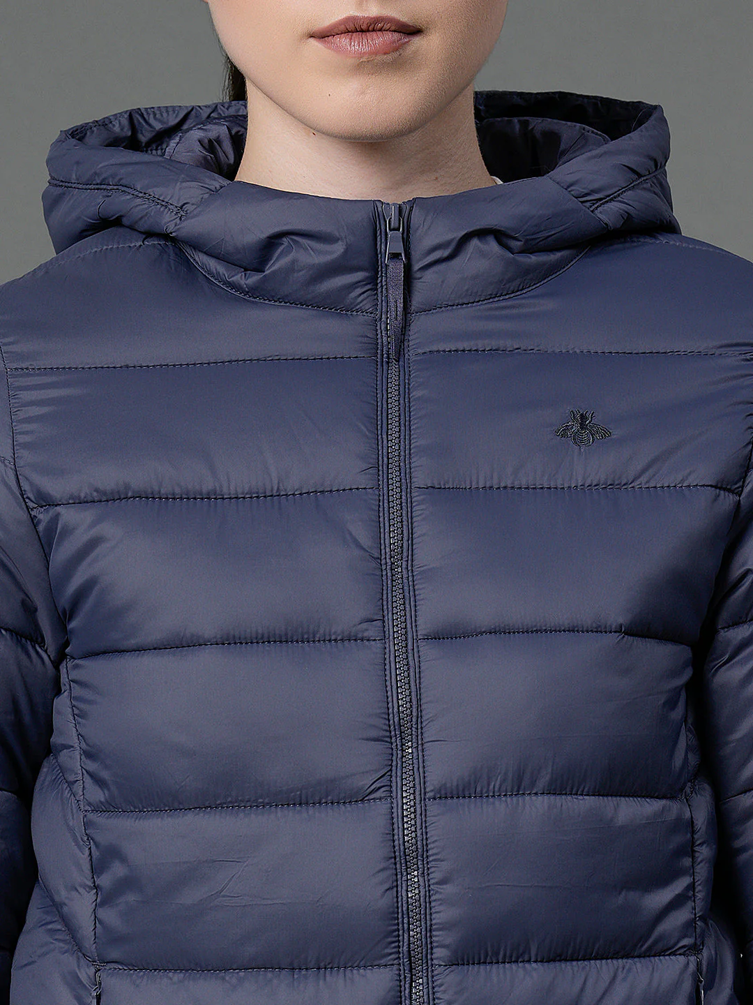 Women's Space Blue Padded Jacket - Image 4